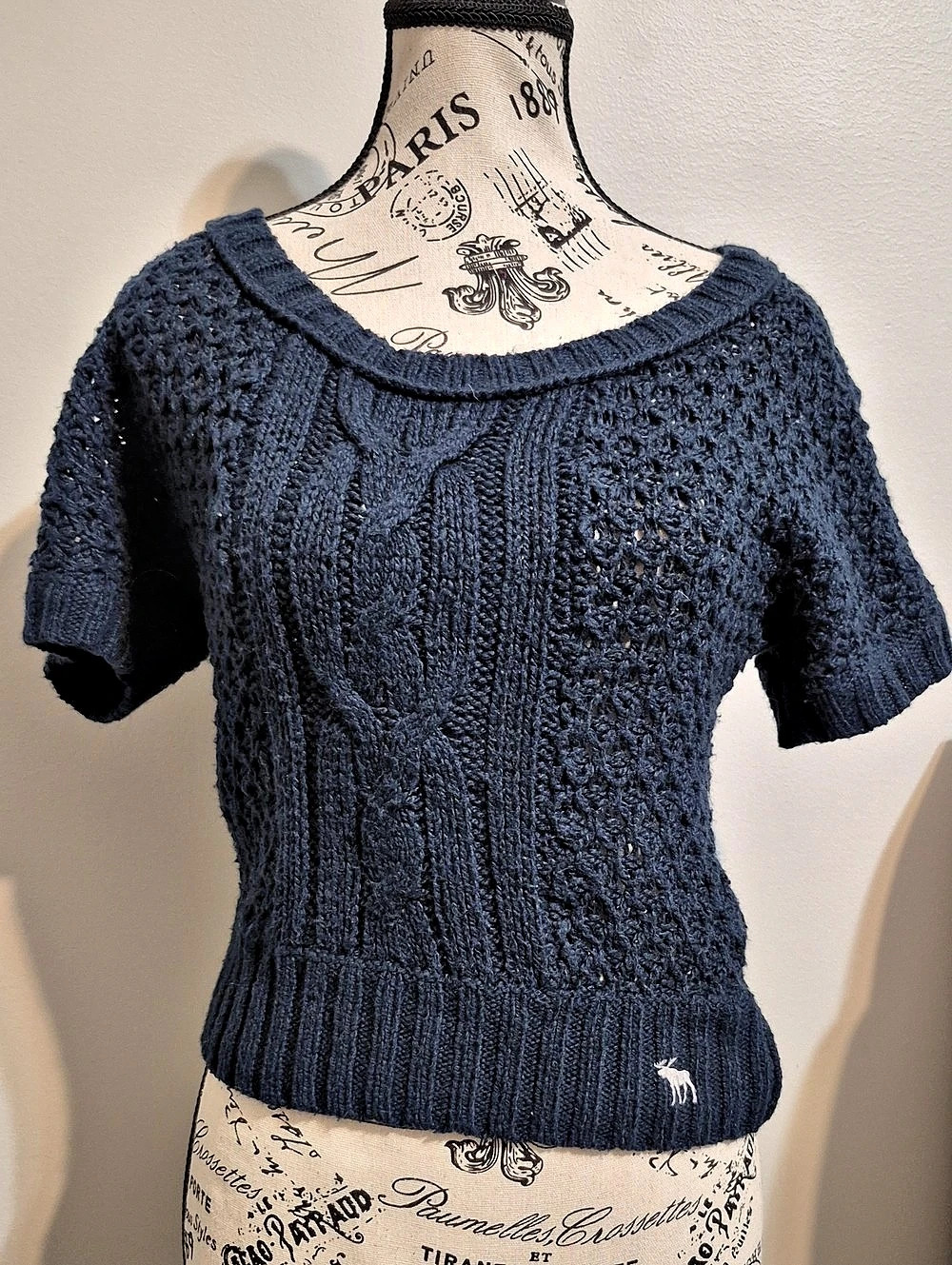 EUC Abercrombie Knit Short Sleeve Sweater XL Hand Wash